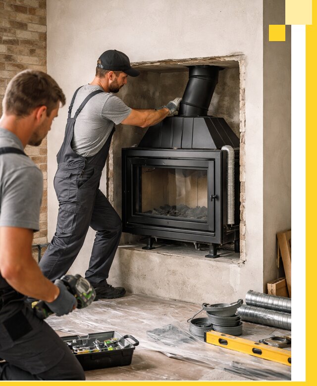 Установка каминных топок в Ноябрьске: монтаж, подключение