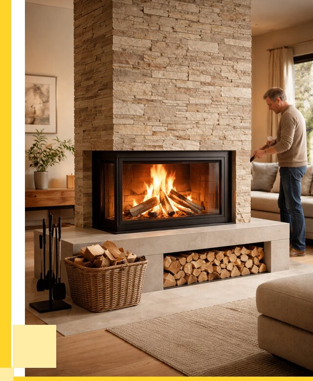 Дровяной камин под ключ в Ноябрьске от 202600 р. | ЭриданНбс