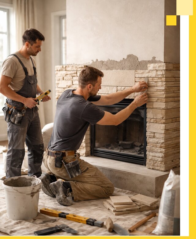 Установка и монтаж каминов для загородного дома в Ноябрьске