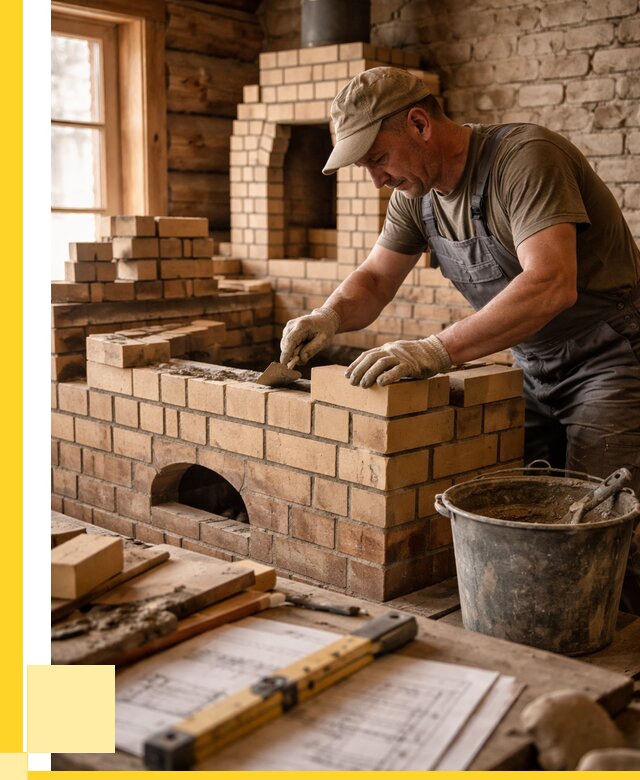 Кладка печей из кирпича в Ноябрьске цены от 30390 р. - ЭриданНбс