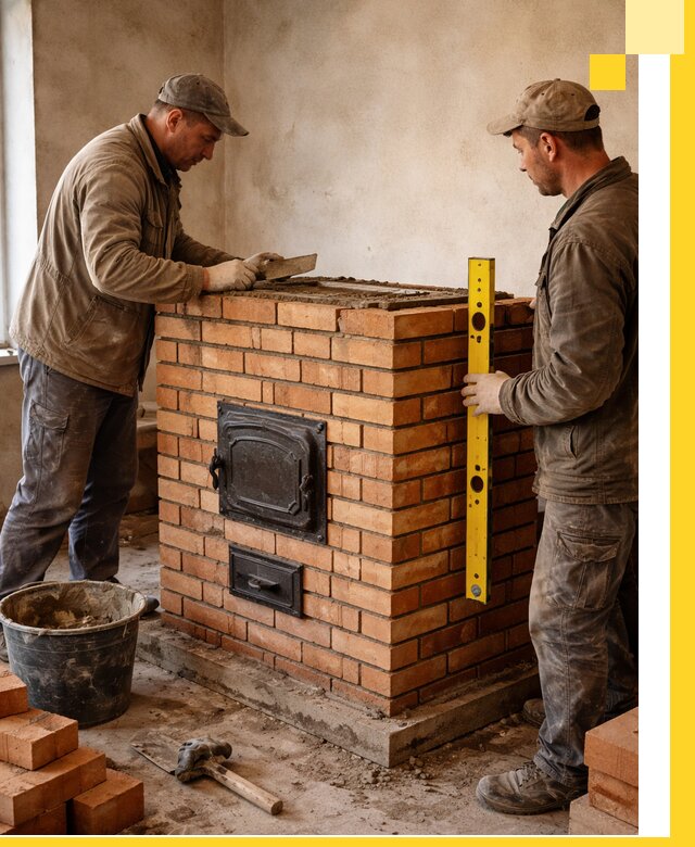 Отопительные печи под ключ в Ноябрьске, установка и сборка