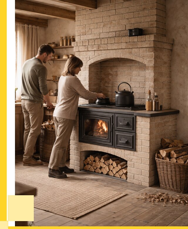 Печи с плитой в Ноябрьске от 45585 р. | ЭриданНбс — кирпичная печь