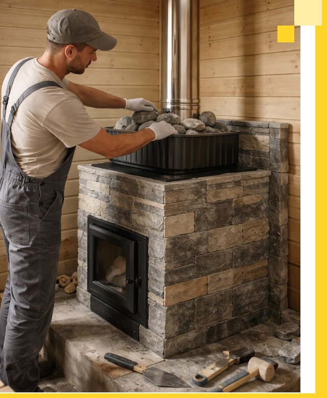 Печи для парной в Ноябрьске, производство, монтаж и обслуживание