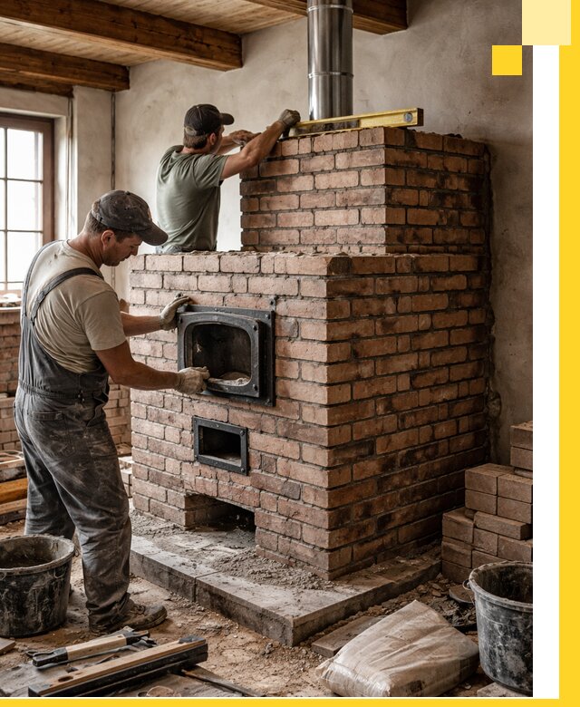 Печи для загородного дома под ключ в Ноябрьске — монтаж и сервис