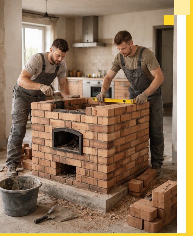 Установка и монтаж печей в частном доме в Ноябрьске под ключ