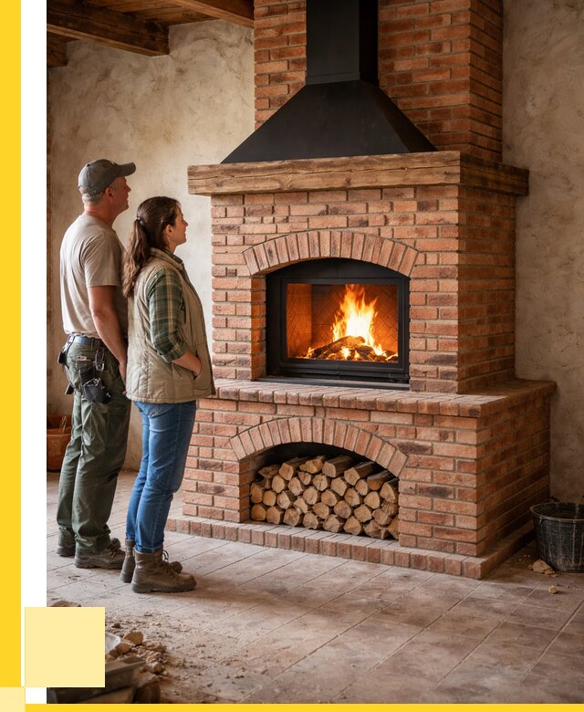 Печи камины из кирпича в Ноябрьске от 121560 р. | ЭриданНбс