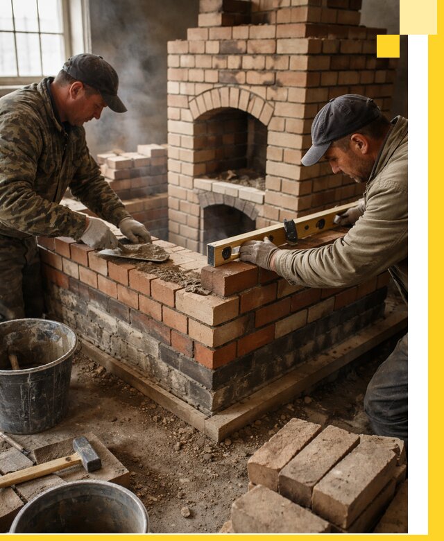 Изготовление и монтаж печей и каминов из кирпича в Ноябрьске