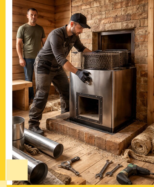 Монтаж банных печей под ключ в Ноябрьске от 18234 р., ЭриданНбс