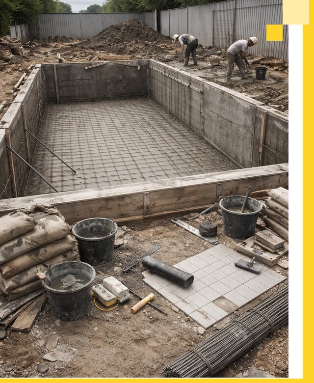 Строительство бассейнов под ключ в Ноябрьске, дизайн и монтаж