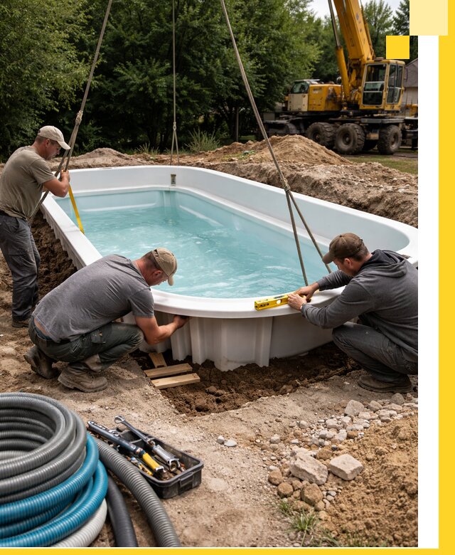 Установка и монтаж композитных бассейнов под ключ в Ноябрьске