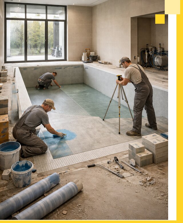 Проект и строительство закрытых бассейнов в Ноябрьске под ключ