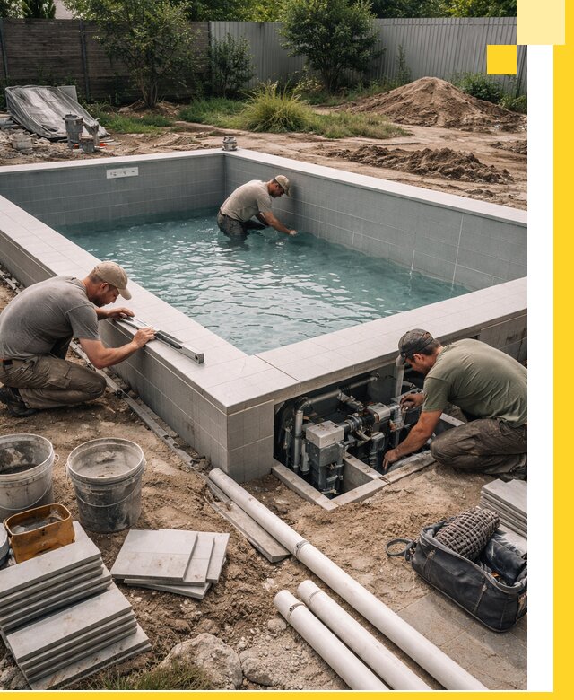 Строительство и монтаж бассейнов для дачи под ключ в Ноябрьске