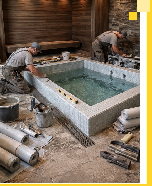 Установка и строительство бассейнов для сауны в Ноябрьске