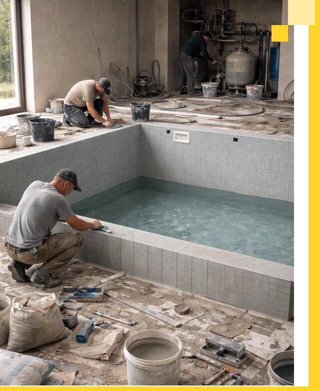 Строительство и монтаж бассейнов в помещении в Ноябрьске