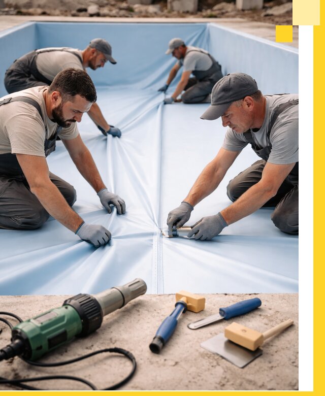 ПВХ пленка для бассейнов с монтажом и гарантией в Ноябрьске