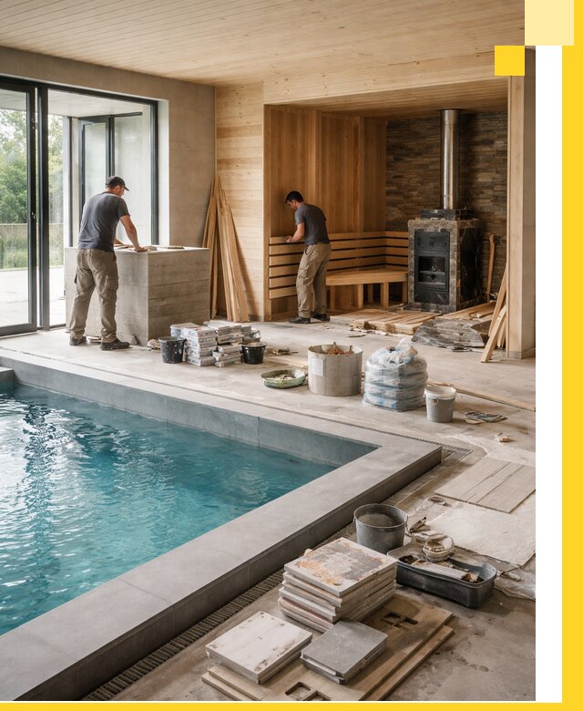 Проектирование и строительство бань с бассейном в Ноябрьске