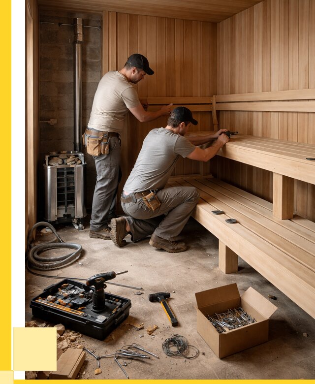 Монтаж саун под ключ в Ноябрьске от 121560 р. | ЭриданНбс