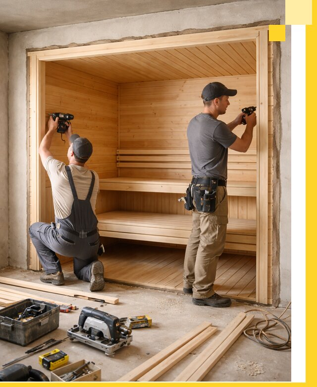 Монтаж саун под ключ в Ноябрьске — проектирование и установка