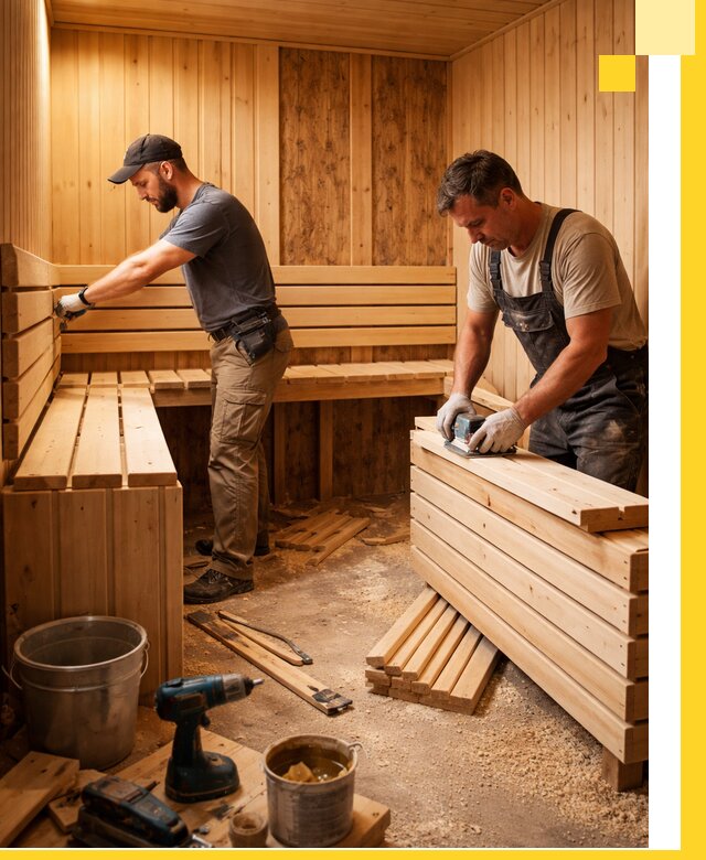 Профессиональный комплексный ремонт саун под ключ в Ноябрьске