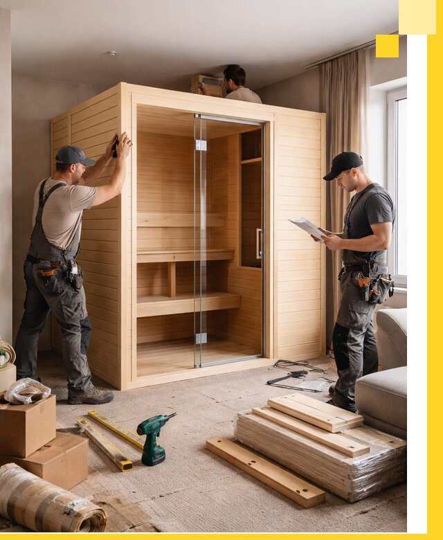 Установка и благоустройство саун в квартире в Ноябрьске