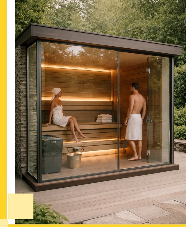 Сауна стеклянная и двери для сауны в Ноябрьске от 253250 р. | ЭриданНбс