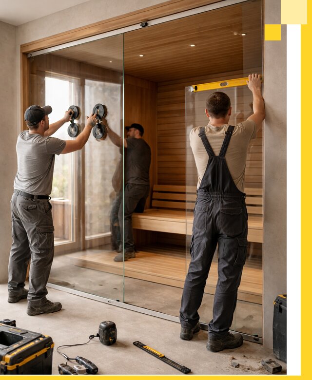 Производство и монтаж стеклянных саун под ключ в Ноябрьске