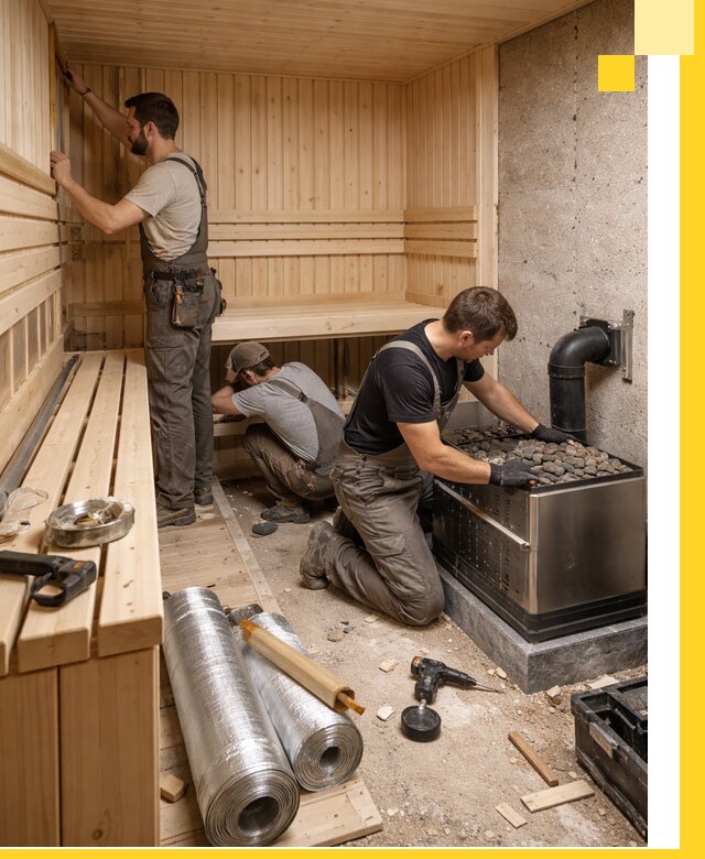 Индивидуальные сауны на заказ в Ноябрьске под ключ, проект и монтаж