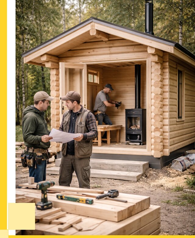 Монтаж бань под ключ в Ноябрьске — от 202600 р. | ЭриданНбс