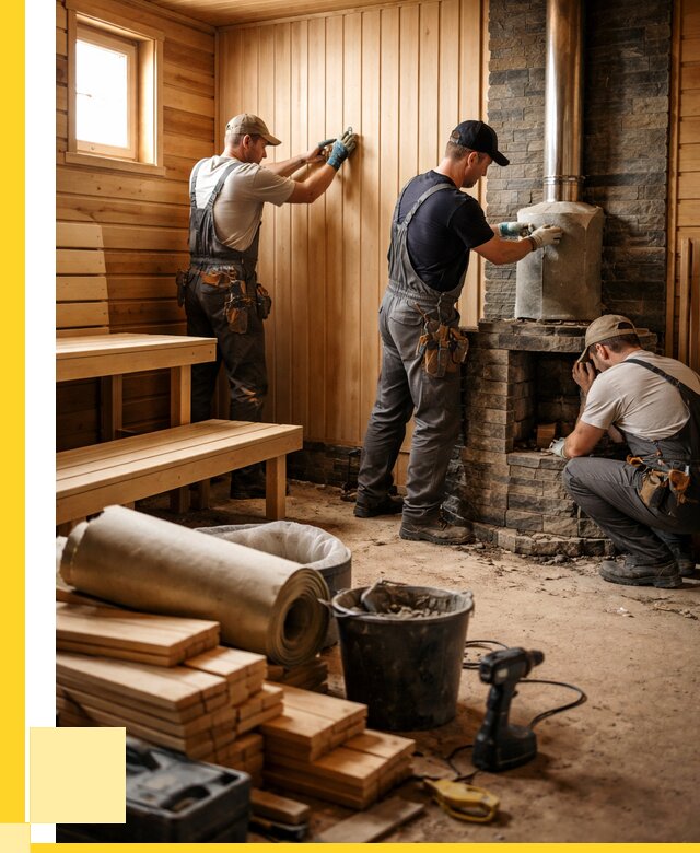 Ремонт бань под ключ в Ноябрьске от 45585 р. | ЭриданНбс