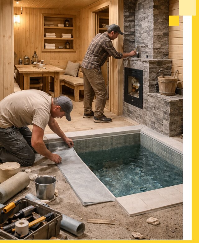 Строительство бань с комнатой отдыха под ключ в Ноябрьске