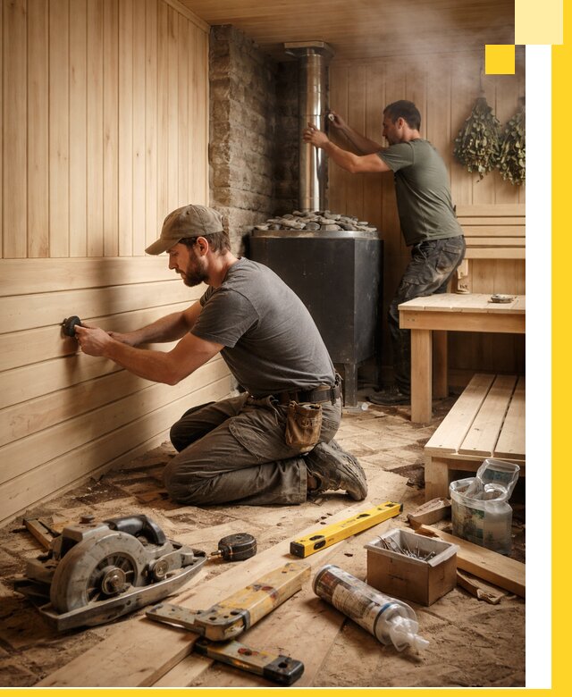 Полное строительство и оснащение парных под ключ в Ноябрьске