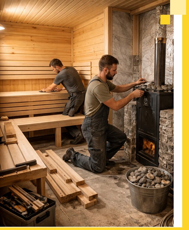 Дизайн и строительство интерьеров бань под ключ в Ноябрьске