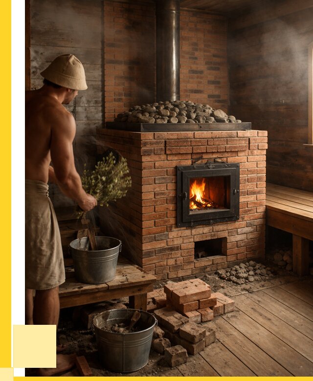 Кирпичные банные печи в Ноябрьске от 91170 р. | ЭриданНбс