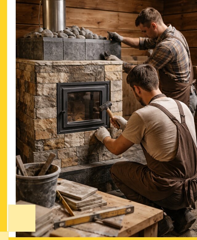 Облицовка банной печи в Ноябрьске от 15195 р. | ЭриданНбс