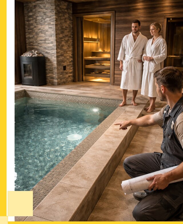 Проект бани с бассейном под ключ в Ноябрьске от 65845 р. | ЭриданНбс