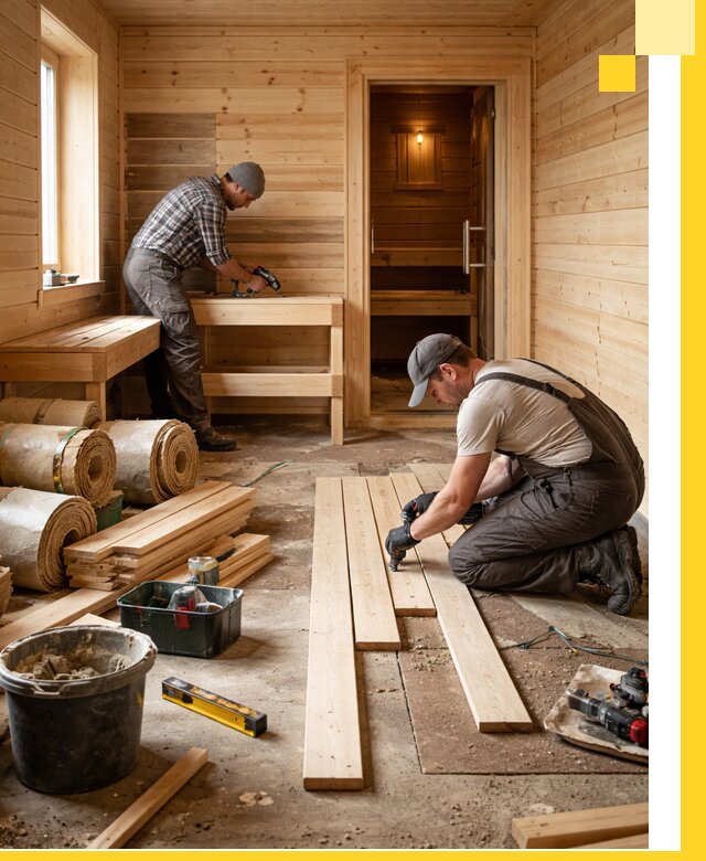 Индивидуальный проект бани с комнатой отдыха под ключ в Ноябрьске