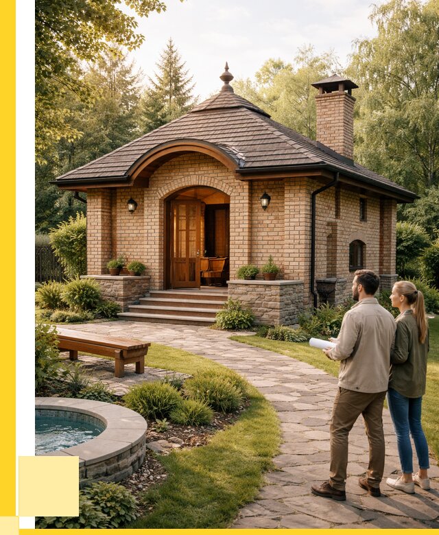 Проект кирпичной бани в Ноябрьске от 30390 р. | ЭриданНбс