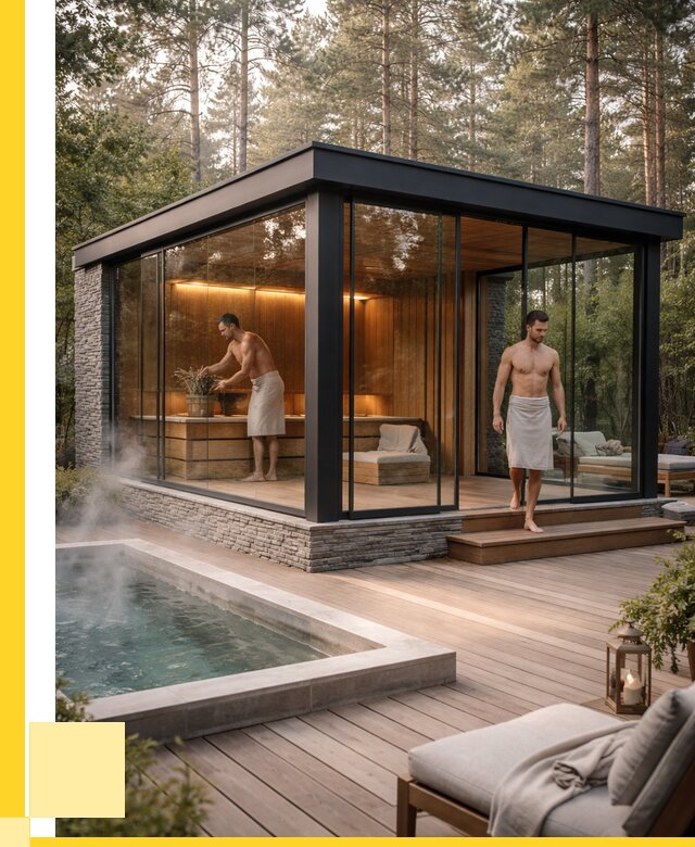 Стеклянные бани и двери в Ноябрьске от 455850 р. | ЭриданНбс