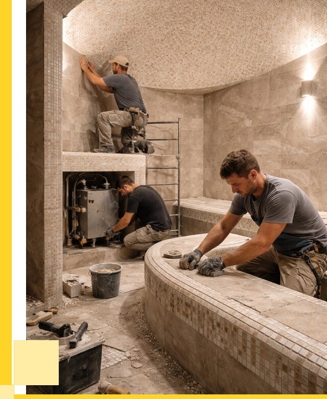 Монтаж хамамов под ключ в Ноябрьске от 253250 р. ЭриданНбс