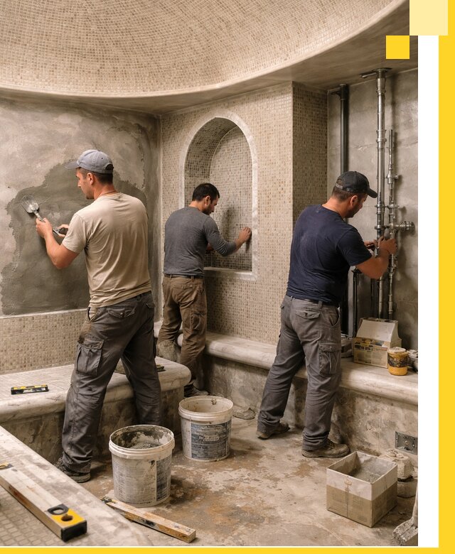 Профессиональный монтаж хамамов под ключ в Ноябрьске с гарантией