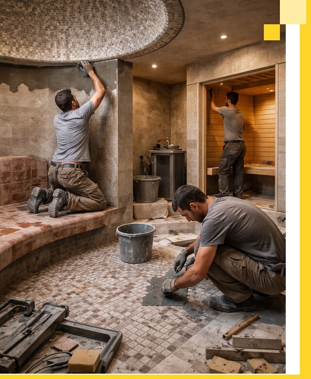 Проект и строительство хамама бани и сауны под ключ в Ноябрьске