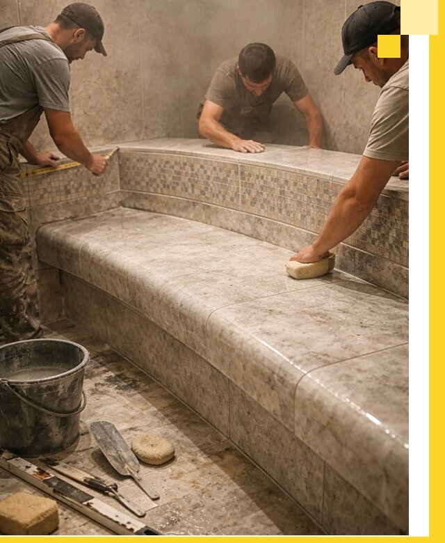 Изготовление и установка сидений для хамама в Ноябрьске